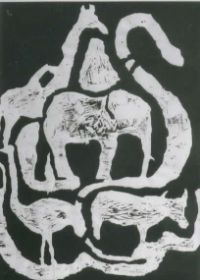 Afrika, Holzdruck von Norbert Diem, Augsburg.jpg
