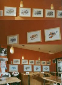 Musik liegt in der Luft, Montagegraphiken, Caffetteria del Duomo, Augsburg, 2006, unterste Bildre.jpg