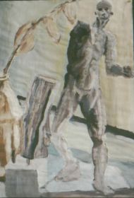 Der Diskuswerfer, Acryl auf Papier, 83x61cm, Februar 1992.jpg